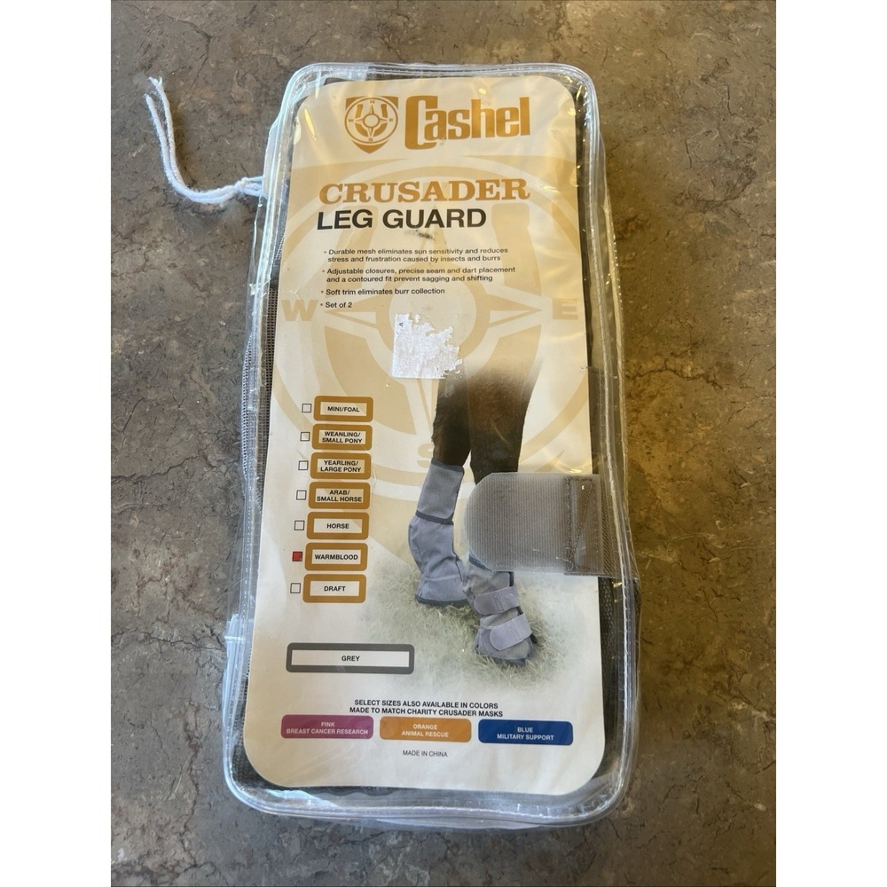 1 Pair Cashel Crusader Gray LEG GUARDS Cool Mesh Boots Fly Control Warmblood